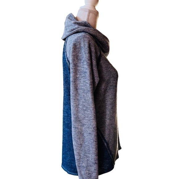 KUHL WOMENS PULLOVER NOVA COWL NECK BLUE SWEATER SIZE LARGE - Picture 3 of 10